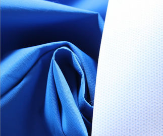 Trung Quốc Màu xanh 196T Polyester TASlan Vải 75 * 160D, Vải dệt kim mềm mại Rayon Spandex nhà cung cấp